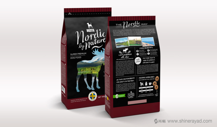 上海包裝設(shè)計公司設(shè)計研究：大自然動物篇 BOZITA 狗糧貓糧寵物食品包裝設(shè)計4