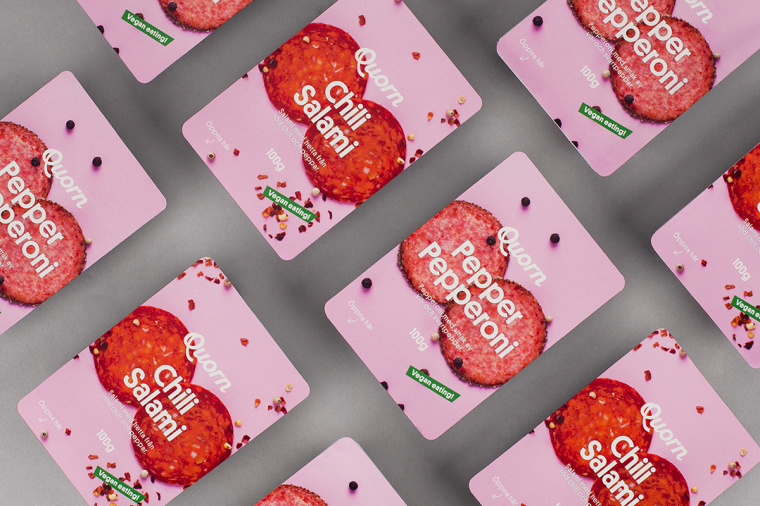 上海食品包裝設計公司設計欣賞：Quorn 素食火腿香腸肉類包裝設計13