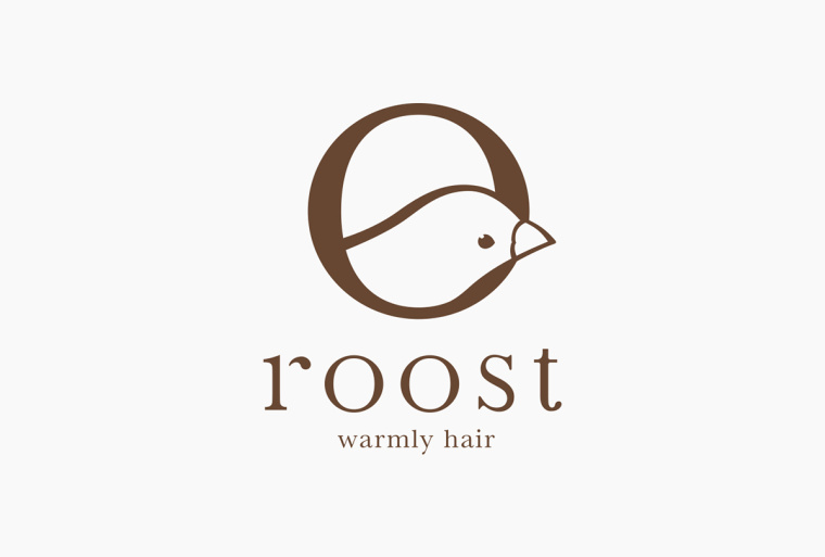 roost 美發(fā)沙龍logo設(shè)計(jì)－上海logo設(shè)計(jì)公司1