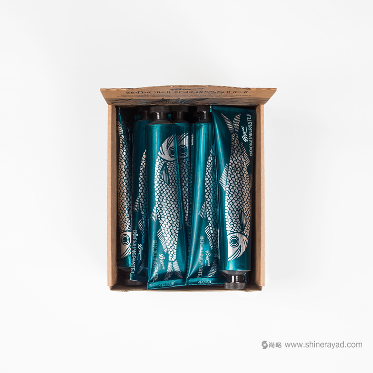 上海海產(chǎn)品包裝設(shè)計(jì)欣賞：手繪魚(yú)插畫(huà)風(fēng)格的BIGGANS 魚(yú)醬包裝設(shè)計(jì)9