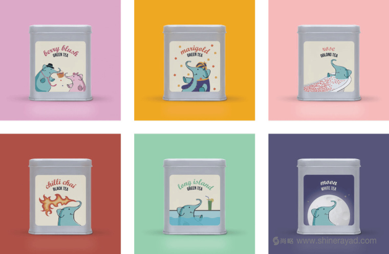 印度 Tea Trunk 茶葉品牌小象吉祥物包裝設(shè)計(jì)-上海包裝設(shè)計(jì)公司5