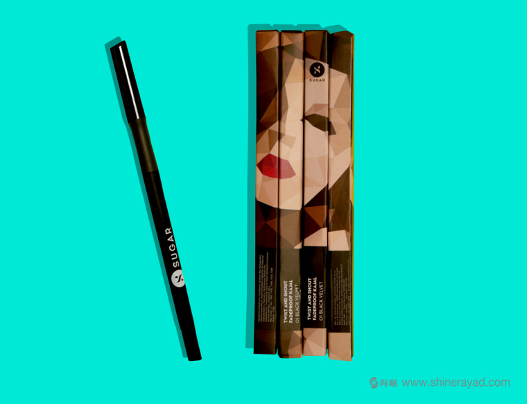 Sugar 品牌三角美女插畫美容彩妝化妝品包裝設計-上海包裝設計公司5