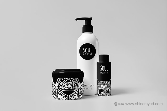 黑白線(xiàn)條插畫(huà)設(shè)計(jì)風(fēng)格靈魂化妝品包裝設(shè)計(jì)-上海包裝設(shè)計(jì)公司4