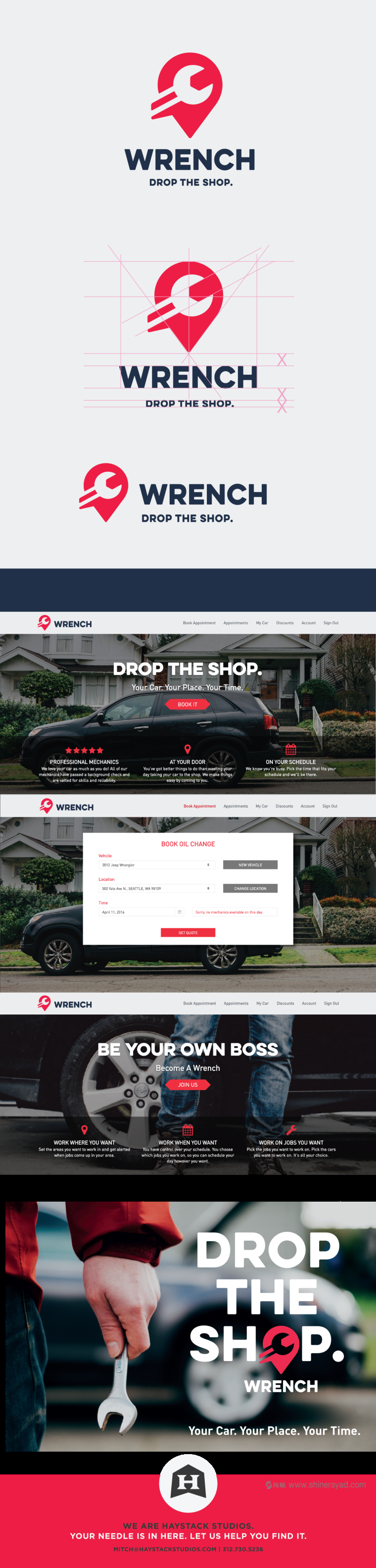 WRENCH 汽車維修店logo設(shè)計(jì)網(wǎng)站網(wǎng)頁(yè)設(shè)計(jì)-上海logo設(shè)計(jì)公司3