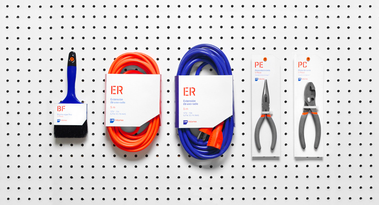 強烈的對比色品牌視覺案例——Indumex-五金店品牌視覺VI設計