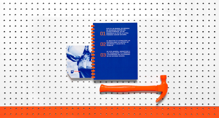 強烈的對比色品牌視覺案例——Indumex-五金店品牌視覺VI設計