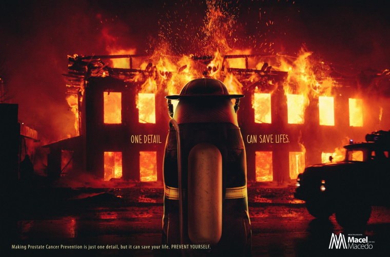 體檢中心預(yù)防前列腺癌癥平面創(chuàng)意廣告設(shè)計(jì)“消防隊(duì)員細(xì)節(jié)篇”