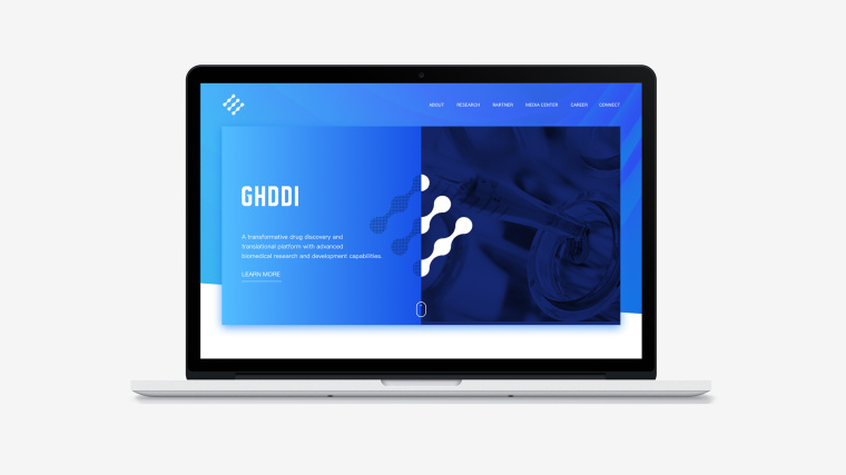 以藥滴、基因、細胞為靈感的GHDDI全球健康藥物研究所logo設計