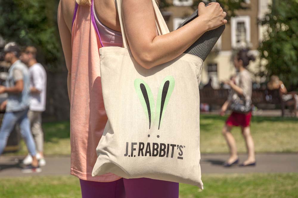 可愛俏皮的J.F. Rabbit''''''''''''''''s植物蔬菜飲料品牌標(biāo)志設(shè)計(jì)