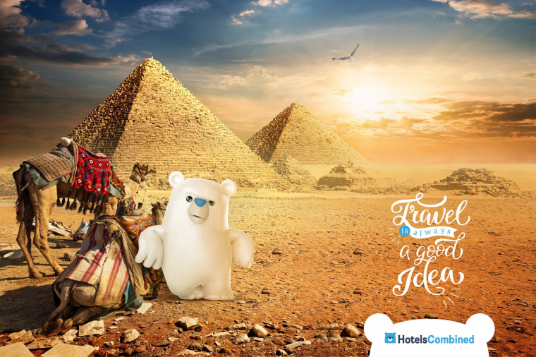 HotelsCombined酒店搜索引擎“旅行總是一個(gè)好主意”旅游平面創(chuàng)意廣告賞析