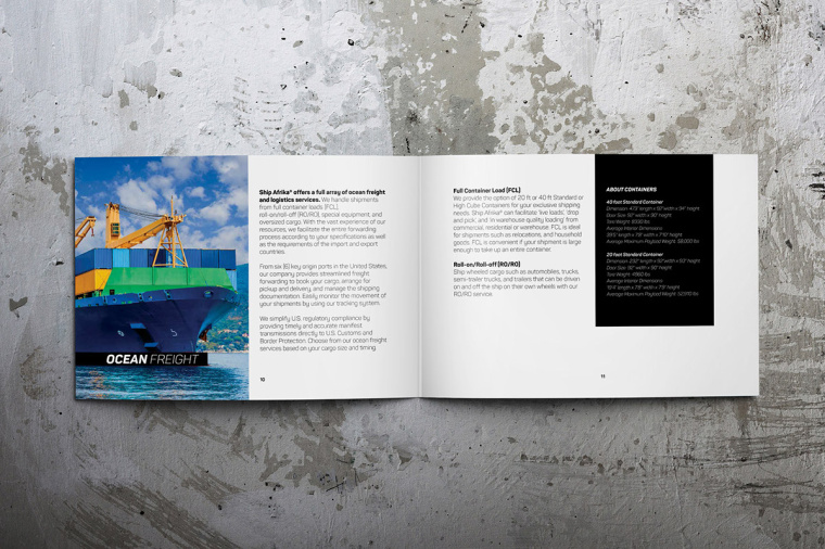 Ship Afrik 全球海運(yùn)航運(yùn)物流公司宣傳畫冊(cè)設(shè)計(jì)