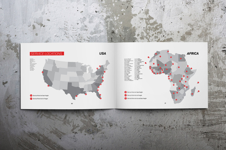 Ship Afrik 全球海運(yùn)航運(yùn)物流公司宣傳畫冊(cè)設(shè)計(jì)
