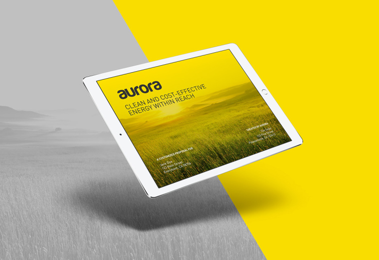 AURORA 太陽能公司PPT演示模板設計-上海品牌設計公司