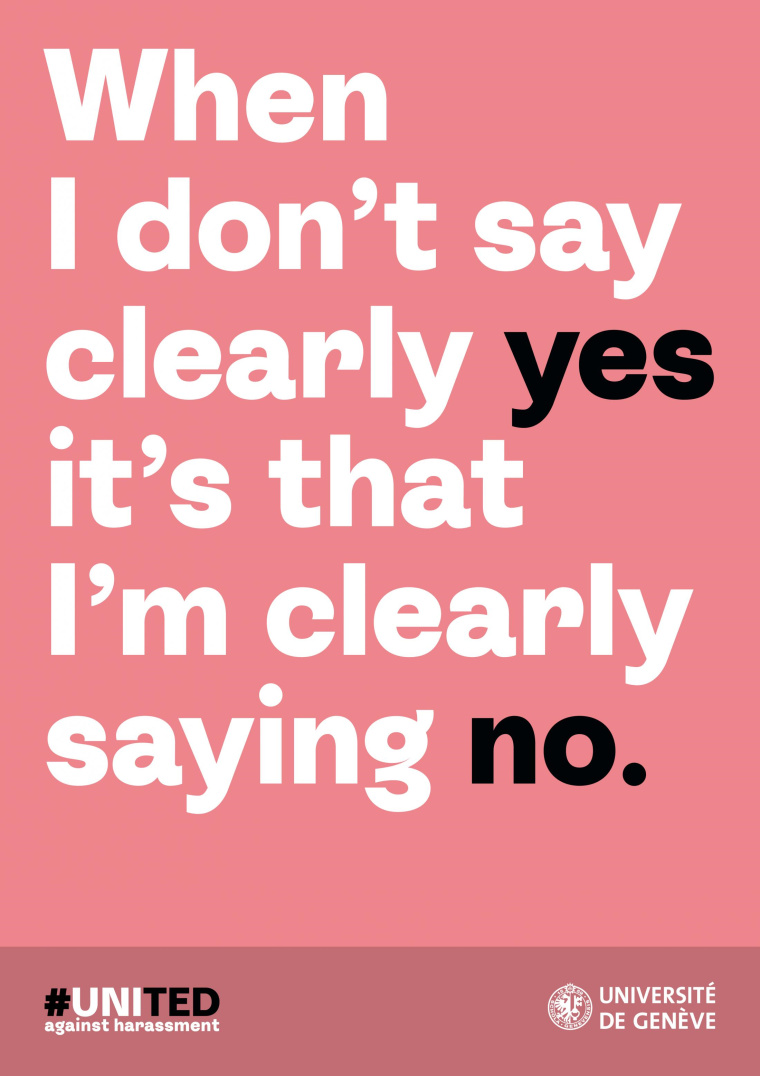 日內(nèi)瓦大學(xué)“反對騷擾”系列公益平面廣告海報(bào)