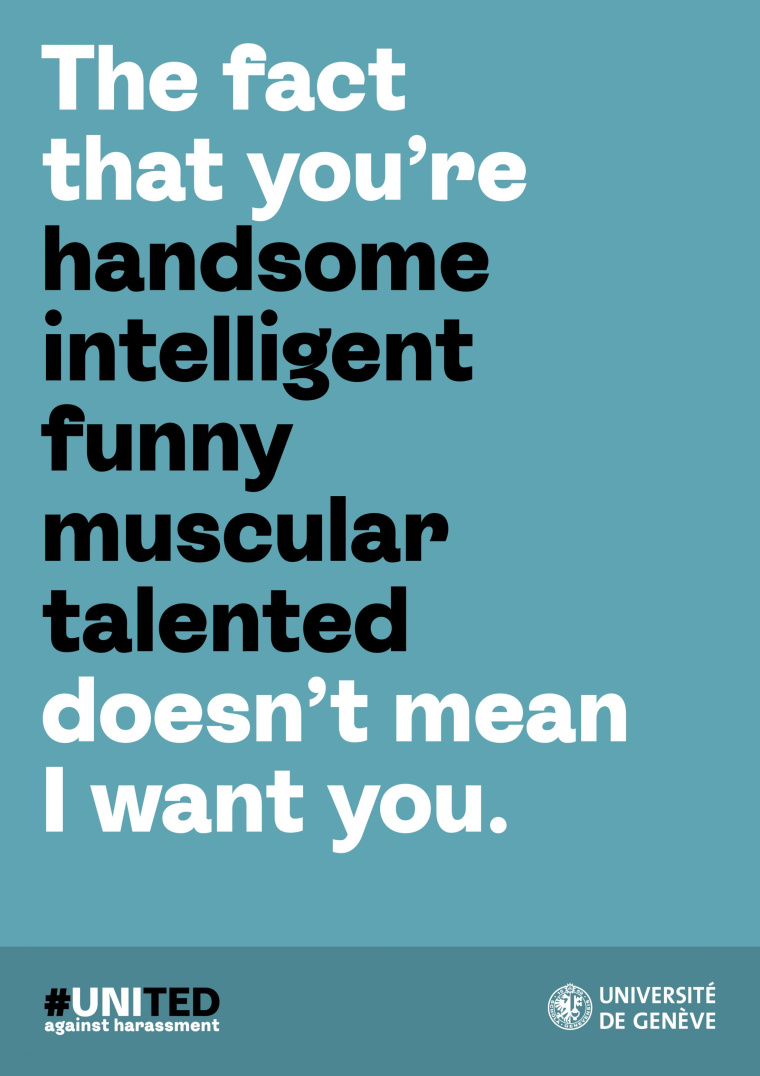 日內(nèi)瓦大學(xué)“反對騷擾”系列公益平面廣告海報(bào)
