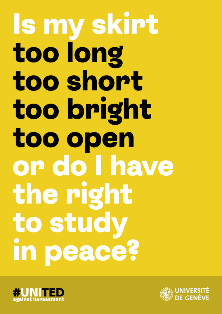 日內(nèi)瓦大學(xué)“反對騷擾”系列公益平面廣告海報(bào)