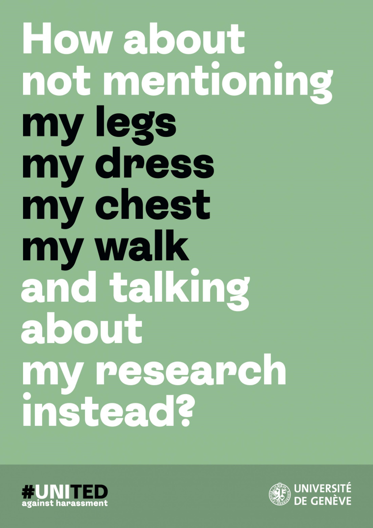 日內(nèi)瓦大學(xué)“反對騷擾”系列公益平面廣告海報(bào)