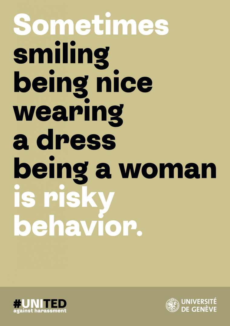 日內(nèi)瓦大學(xué)“反對騷擾”系列公益平面廣告海報(bào)