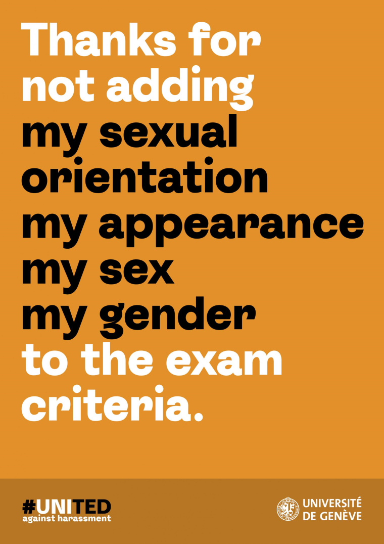 日內(nèi)瓦大學(xué)“反對騷擾”系列公益平面廣告海報(bào)