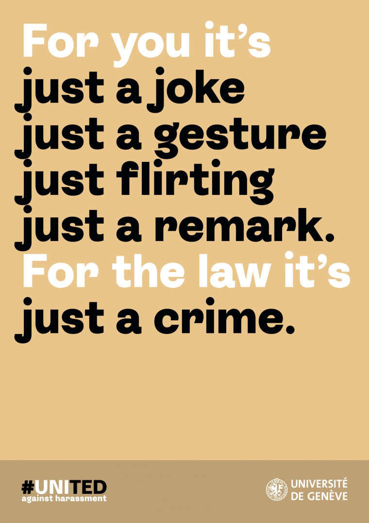 日內(nèi)瓦大學(xué)“反對騷擾”系列公益平面廣告海報(bào)