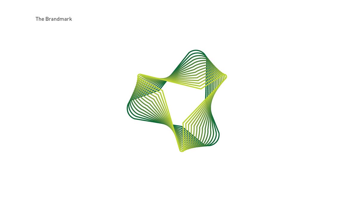 金磚國家新開發(fā)銀行標(biāo)識logo設(shè)計-可持續(xù)發(fā)展的動感線條logo