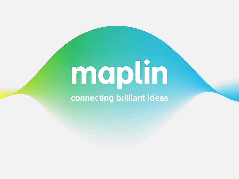 英國電子零售品牌Maplin動感漸變電子風格標志設計與VI形象設計