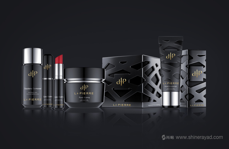 LaPierre 指甲油品牌logo設計與浮雕風格包裝設計-上?；瘖y品logo設計公司-上海包裝設計公司