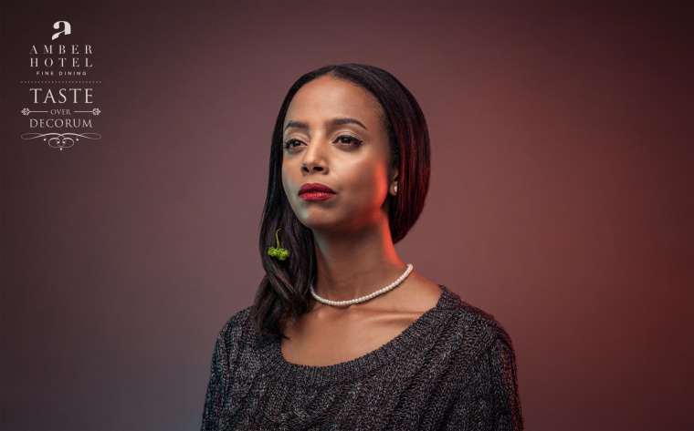 Isobar廣告公司為琥珀餐廳酒店策湖設(shè)計(jì)的食物殘留篇餐飲平面創(chuàng)意宣傳廣告-琥珀色西蘭花