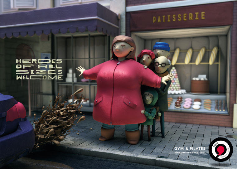 Nine Performance House健身訓(xùn)練機(jī)構(gòu)“胖子是英雄”篇平面創(chuàng)意廣告 Nine Performance House健身訓(xùn)練機(jī)構(gòu)“胖子是英雄”篇平面創(chuàng)意廣告