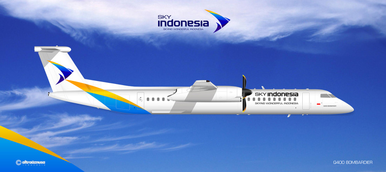 SKY INDONESIA航空公司箭鳥logo設(shè)計(jì)-飛機(jī)涂裝設(shè)計(jì) SKY INDONESIA航空公司箭鳥logo設(shè)計(jì)-飛機(jī)涂裝設(shè)計(jì)