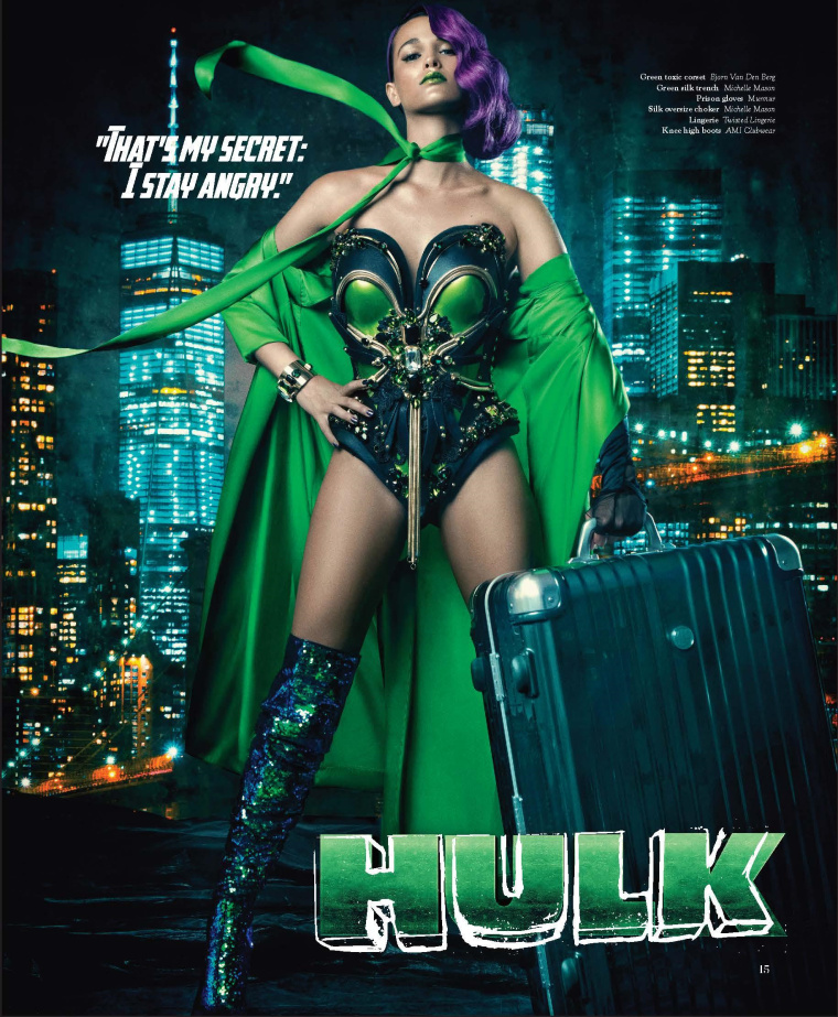 DESENO拉桿箱“女子超級(jí)英雄”系列平面廣告海報(bào)創(chuàng)意設(shè)計(jì)欣賞-綠巨人