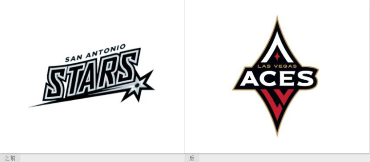 ACES拉斯維加斯王牌職業(yè)籃球隊LOGO設計-新舊logo對比-上海logo設計公司