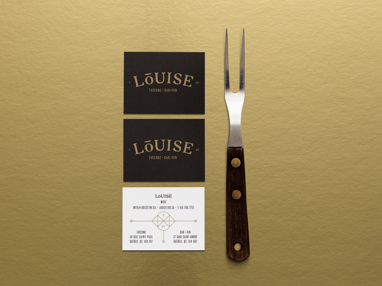 混合傳統(tǒng)與現(xiàn)代性的Louise酒館餐廳logo設(shè)計(jì)VI設(shè)計(jì)欣賞
