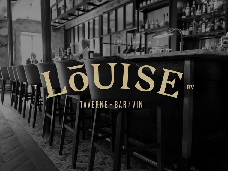 混合傳統(tǒng)與現(xiàn)代性的Louise酒館餐廳logo設(shè)計(jì)VI設(shè)計(jì)欣賞