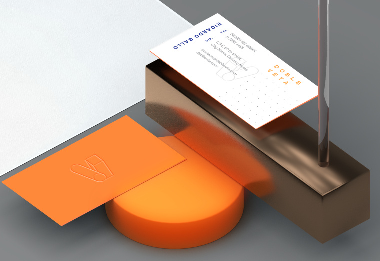 亮色立體效果 Doble Veta 建筑公司VI設(shè)計(jì)/企業(yè)視覺識(shí)別VI設(shè)計(jì)