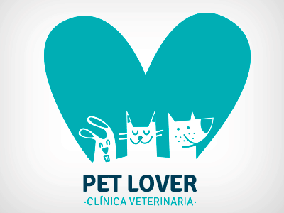 寵物戀人獸醫(yī)設(shè)計-藍(lán)心標(biāo)志