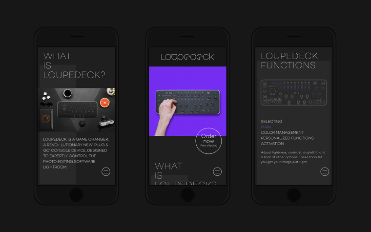 Loupedeck 圖片編輯控制網(wǎng)站平臺黑暗主題品牌logo設(shè)計VI形象設(shè)計