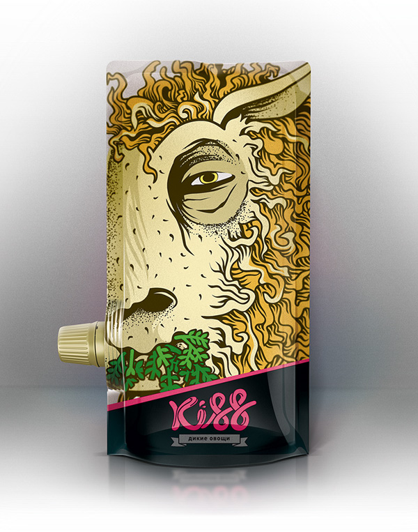 kiss人物夸張插畫果蔬泥包裝設(shè)計-上海包裝設(shè)計公司國外創(chuàng)意包裝欣賞 kiss人物夸張插畫果蔬泥包裝設(shè)計-上海包裝設(shè)計公司國外創(chuàng)意包裝欣賞