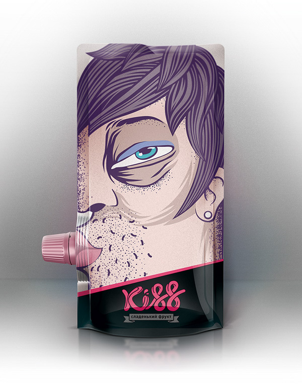 kiss人物夸張插畫果蔬泥包裝設(shè)計-上海包裝設(shè)計公司國外創(chuàng)意包裝欣賞 kiss人物夸張插畫果蔬泥包裝設(shè)計-上海包裝設(shè)計公司國外創(chuàng)意包裝欣賞