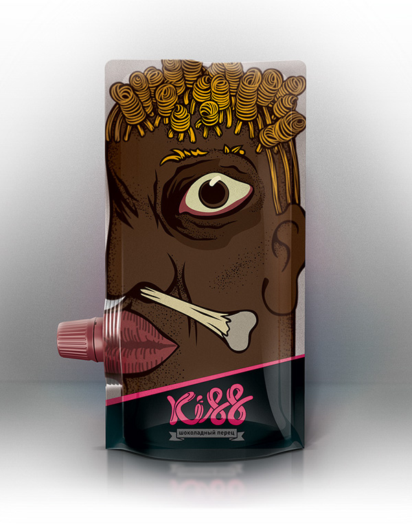 kiss人物夸張插畫果蔬泥包裝設(shè)計-上海包裝設(shè)計公司國外創(chuàng)意包裝欣賞 kiss人物夸張插畫果蔬泥包裝設(shè)計-上海包裝設(shè)計公司國外創(chuàng)意包裝欣賞