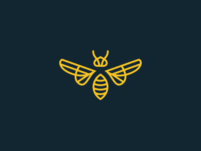 黃色的蜜蜂logo設(shè)計