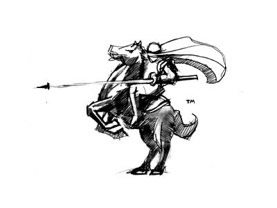 手繪騎士logo設(shè)計