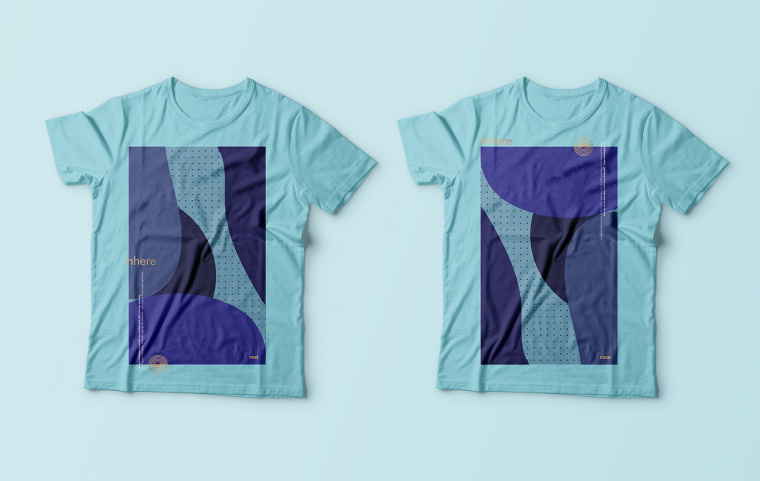 奢侈藍金藝術風格冥想工作室Inhere公司logo設計VI設計-上海logo設計VI設計公司