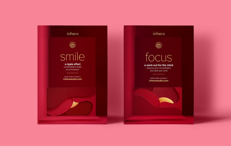 奢侈藝術風格冥想工作室Inhere公司logo設計VI設計-上海logo設計VI設計公司