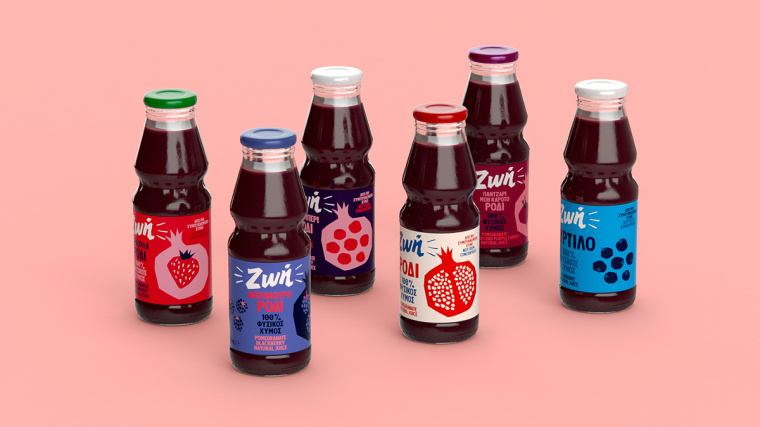 Zoe 石榴汁果汁包裝設(shè)計“剪紙拼貼”篇-上海包裝設(shè)計公司