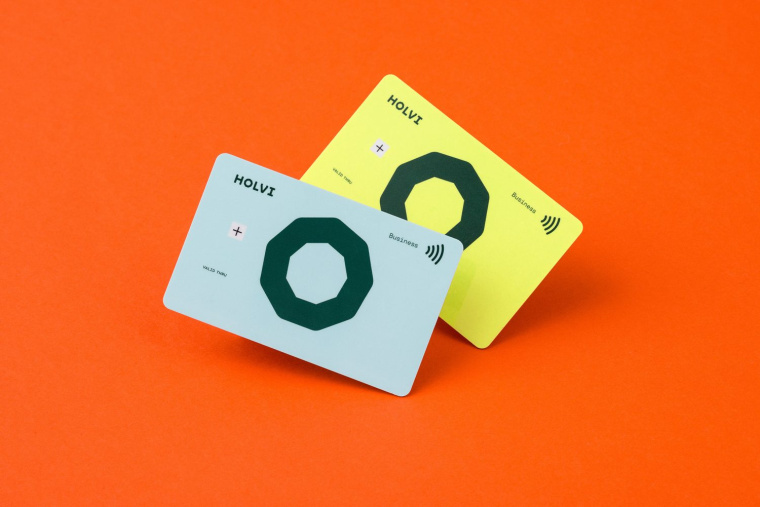 銀行品牌Holvi視覺形象VI設(shè)計，被圓角軟化的多邊形創(chuàng)意