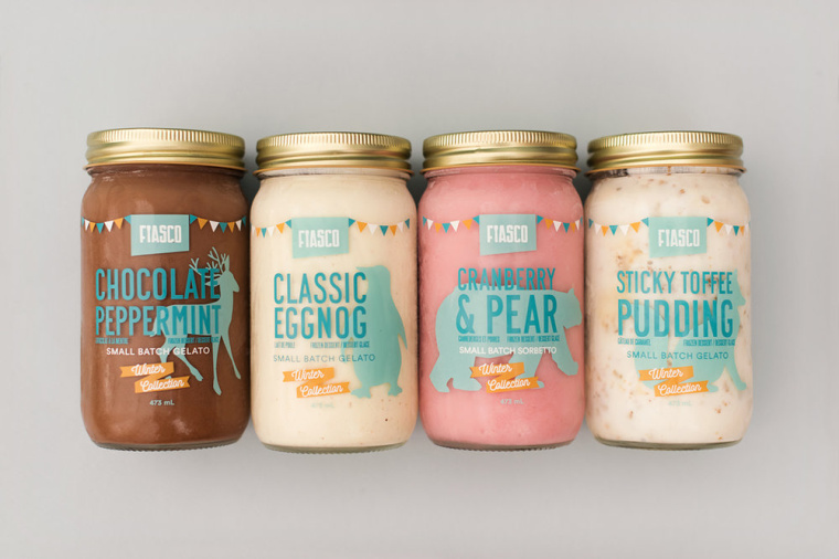 動物圖案風 Fiasco 意式冰淇淋甜食冬季版包裝設計 動物圖案風 Fiasco 意式冰淇淋甜食冬季版包裝設計