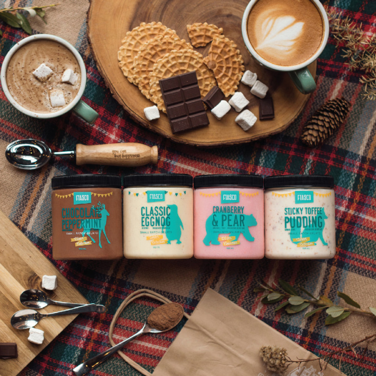 動物圖案風 Fiasco 意式冰淇淋甜食冬季版包裝設計 動物圖案風 Fiasco 意式冰淇淋甜食冬季版包裝設計