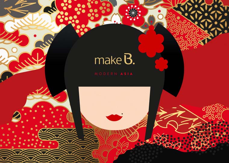 驚艷您眼球的Make B.口紅包裝設(shè)計，一股濃郁艷麗的東方風(fēng)情插畫
