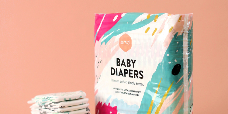 Parasol “飛濺的色彩”創(chuàng)意嬰兒尿不濕尿布+濕巾產品包裝設計－上海包裝設計公司